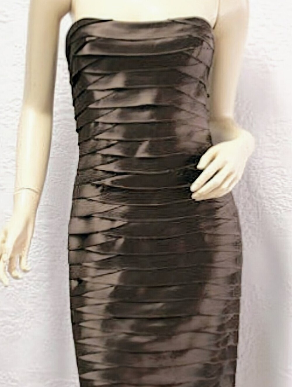 BCBGMaxAzria Strapless Chocolate Brown Bandage Dress Sz 0
